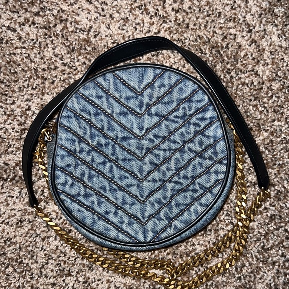 Yves Saint Laurent Bags Saint Laurent Round Quilted Denim Crossbody